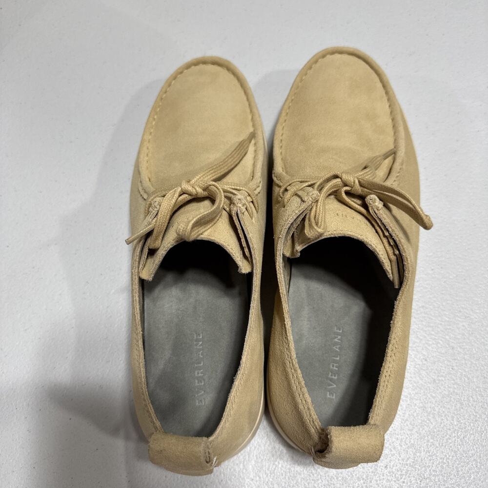 Everlane Desert Shoe Beige Suede Lace Shoes Mens 9.5 Low Top Loafers Minimalist - Picture 9 of 10